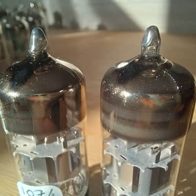 NOS 1974 MULLARD e88cc 6922 Mitcham Dimple DISC getter Special quality like CV2492 ecc88 6dj8 CCA perfectly balanced and very strong, gold pins best audio tube, for EMI redd 47 image 8