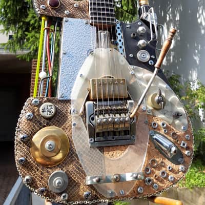 Sixstringsninelives Guitardesign Steampunk I Strat-Style 2019 Custom Colour image 2