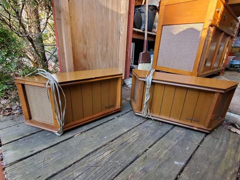 Magnavox Astro Sonic Stereo High Fidelity Console Circa 1955 Light wood image 1