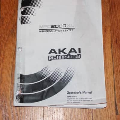 Printed AKAI MPC2000XL User Owner's Instruction Manual