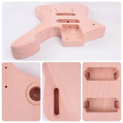 7-String DIY Iceman-Style Electric Guitar Kit - Mahogany Body image 5