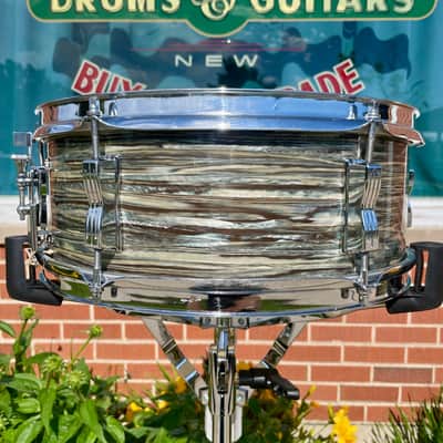1960s Ludwig 5x14 Pioneer Snare Drum Oyster Blue Pearl image 5