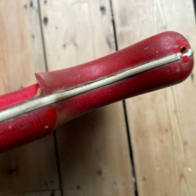 1960s Hofner Colorama 1 Red Vinyl Guitar Body image 16