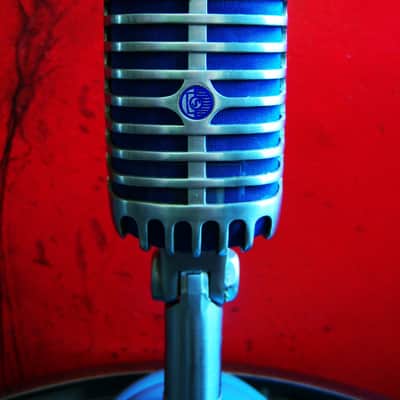Vintage 1959 Shure 55S Unidyne dynamic cardioid Microphone w S-36 desk stand Elvis 55 55SW Super 55 image 4