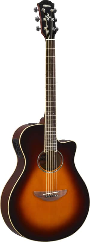 Yamaha APX600 OVS Thinline Acoustic-Electric Guitar Built in Tuner, Old Violin Sunburst image 1