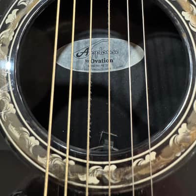 Applause by Ovation AE227 Black Acoustic Electric Guitar OP10 Preamp image 2