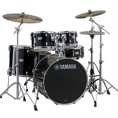 Yamaha SBP2F50 10x7 and 12x8 Rack Toms, 16x15 Floor Tom, and 22x17 Bass Drum - RAVEN BLACK