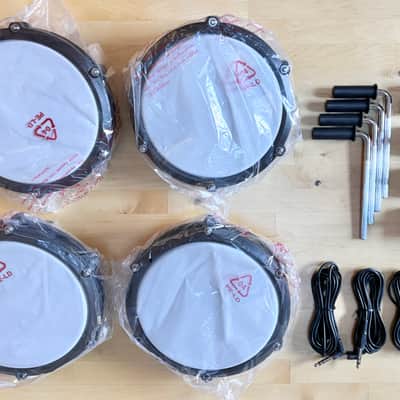 NEW -4 PACK- Alesis Nitro Max 8 Inch Single Zone Mesh Tom Pad Expansion- 8" Drum, Clamp, Cable - DMPad image 3