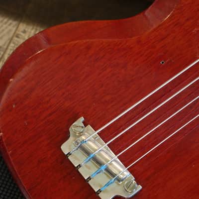 Vintage! 1962 Gibson EB-0 w/ OG Bakelite PUP Electric Bass Cherry Red + HSC image 4