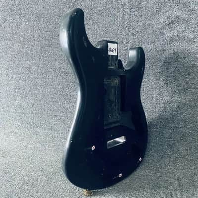 Black Guitar Strat Style Basswood Body image 5