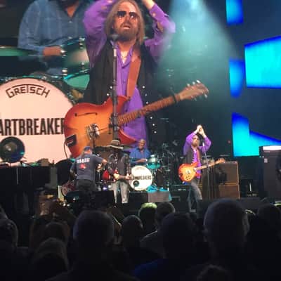 Steve Ferrone's, Tom Petty and the Heartbreakers 22" HEARTBREAKERS Logo Bass Drum Head, Autographed! image 4