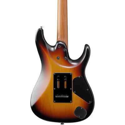 Ibanez AZ2402L TFF Prestige Left Handed Electric Guitar. Tri Fade Burst Flat with Case image 2