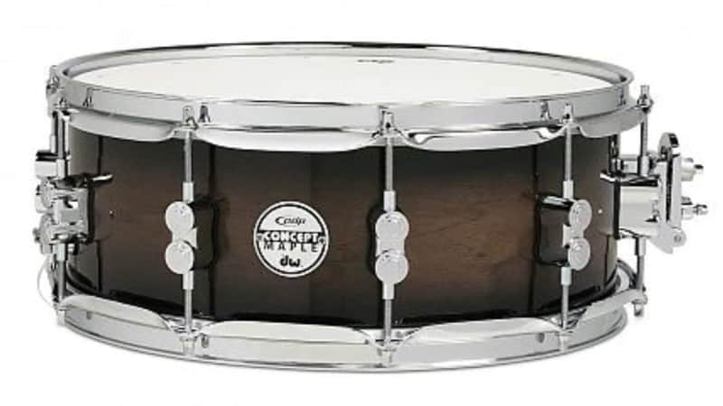 Pacific Drums PDP Concept Maple Series 5.5x14 Snare Drum - Exotic Walnut Charcoal Burst PDCMX5514SSWC image 1