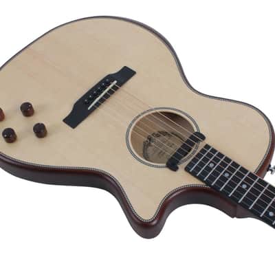 Swing Hybrid-S All Solid Electric Acoustic Slim Guitar Piezo Magnetic Pickup image 2