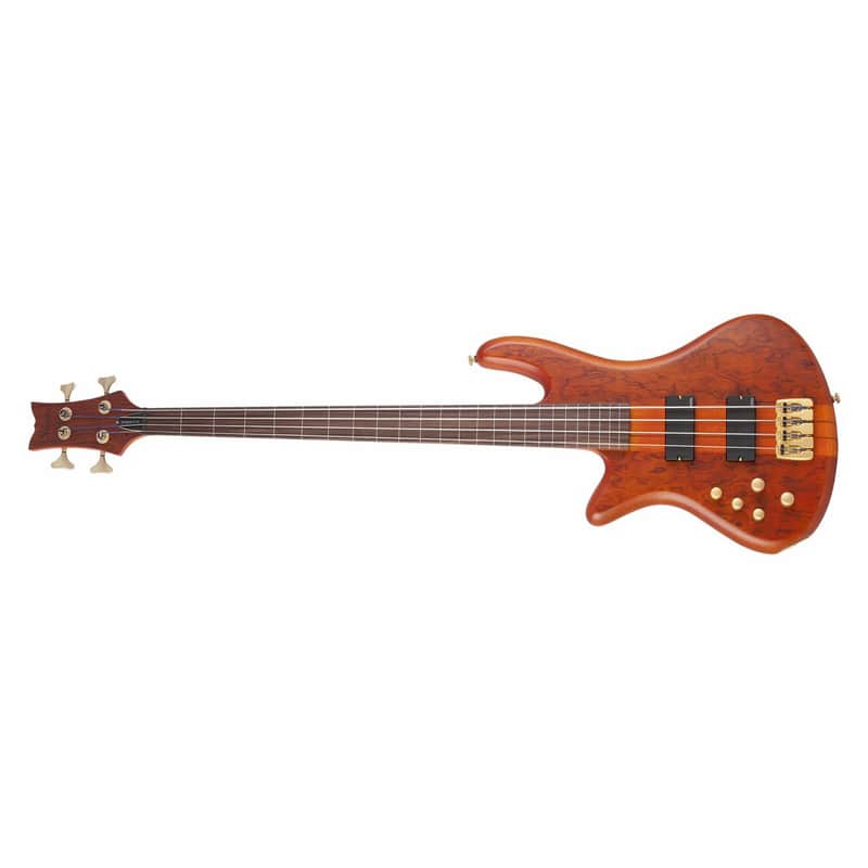 Schecter Studio-4 FL Left Handed 4-String Bass, Honey Satin image 1