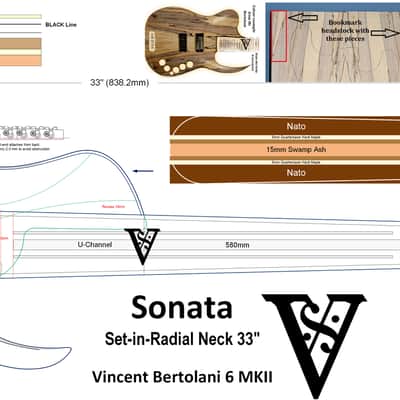 Ramsay:RMI, (only 2 ever made) Vincent Bertolani Sonota Six, signature model 6 string bass image 8