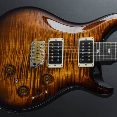 Paul Reed Smith Custom 24 Piezo 10 Top - Black Gold Wraparound Burst image 1