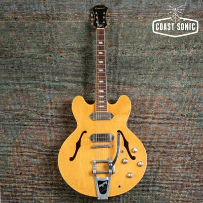 1990 Epiphone Casino Natural Pre-Elitist made in Japan w/ Bigsby image 2