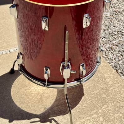 Floor Tom Tama Superstar 1986 - Cherry Wine image 4