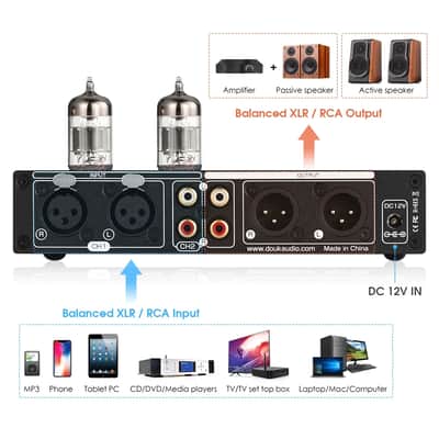 Vacuum Tube HiFi Equalizer Preamp 7-Band Analog EQ Stereo XLR Audiophile Preamp image 3