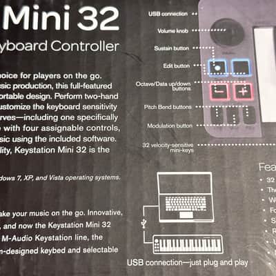 M-Audio Keystation Mini 32 MIDI Keyboard Controller 2011 - 2018 - Grey image 13