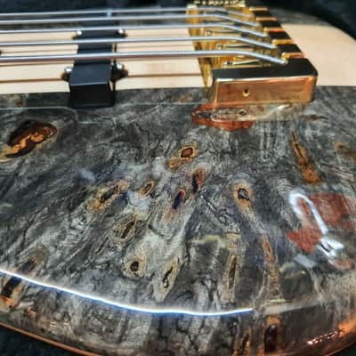 2018 Spector USA NS-5XL 5 String Electric Bass Mastergrade Buckeye Burl Top image 15