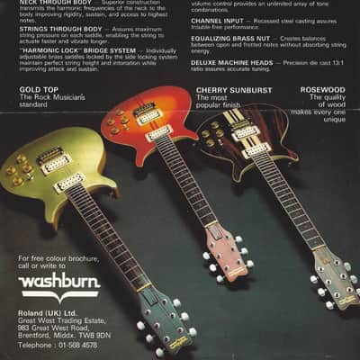 Washburn Falcon 1980- Rosewood Top - 5 piece neck through with coil taps image 16