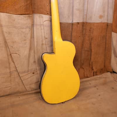 Harmony Silvertone Stratotone Newport 1950's Yellow image 6