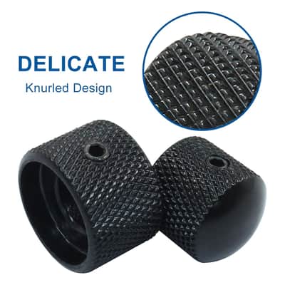 2 Pcs Guitar Black Dual Concentric Control Knobs Stacked Knobs With Allen Keys Screws For Electric Guitar Bass image 3