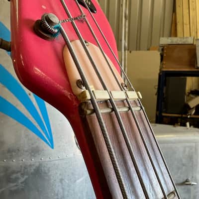 Vintage 1950s 1960s Burns London ‘Custom’ Pink Sonic Bass Guitar Ex. Bill Wyman *Ronnie Lane* image 10