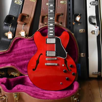 2000 Gibson USA Limited Edition ES-335 BP Translucent Red, Black Binding, Ebony Board w/OHSC, RARE image 4