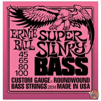 Ernie Ball 2834 Super Slinky Nickel-Wound Electric Bass Strings, 45-100 image 3