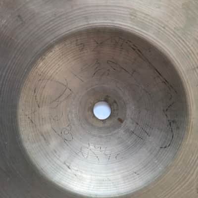 Vintage 13" Unstamped Hi Hat Pair Deep Hammering Small Hole 1023g 1004g image 11