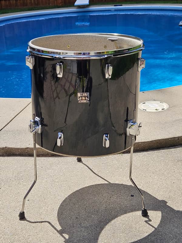 Vintage Tama Imperialstar 20" Floor Tom Black Made in Japan Rare Size w/ Legs image 1