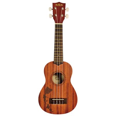 Kala KA-15S-H1 Satin Mahogany Soprano Ukulele - Hawaiian Islands w/ Hard Case image 2