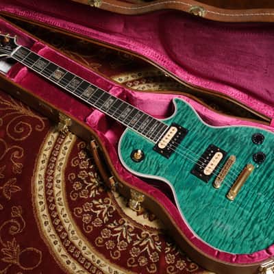 Gibson Custom Les Paul Custom Figured Hand Selected Top 2016 - Aqua Blue image 15
