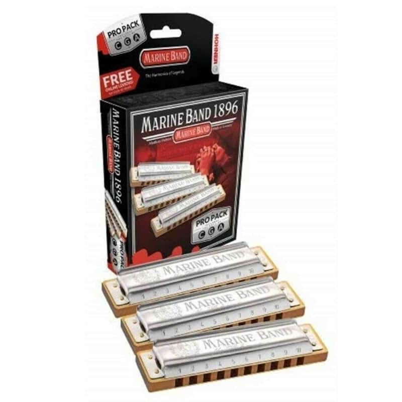 Hohner 1896 Marine Band Harmonica Pro Pack | Keys of C, G, & A