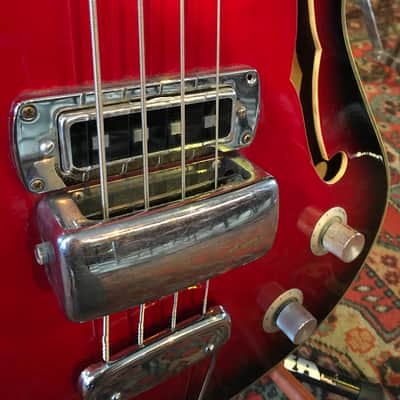 RARE 60s Teisco EP-200B Hollowbody Short Scale Bass image 4