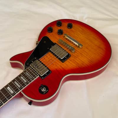 Vintage 2004 Epiphone (Gibson) Les Paul Custom Plus - Heritage Cherry Sunburst - Flame Top - Made in Korea (MIK) - Free Pro Setup image 6