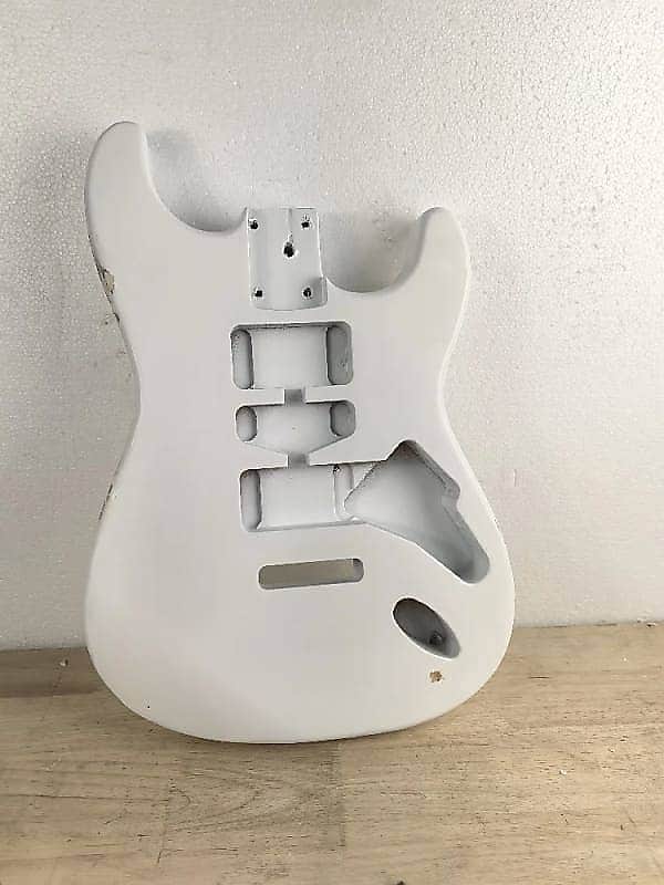Poplar Wood White Strat Guitar Body image 1