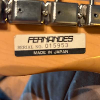 Fender killer! Clean Fernandes  Thin line tele 1993 - Sunburst image 7