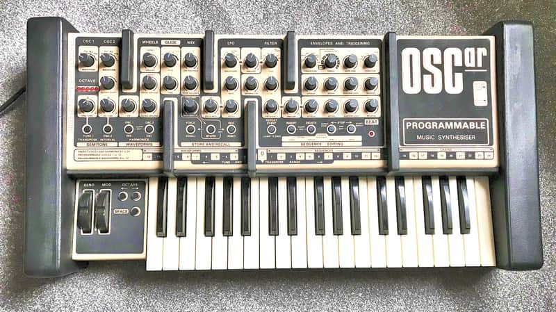 Oxford Oscar Programmable Mono Synthesizer 1980's - Black image 1