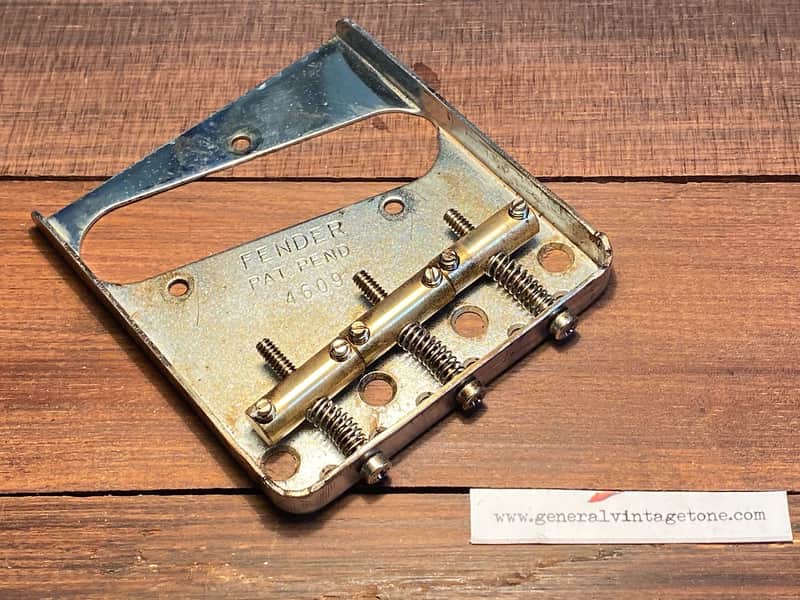 Fender  1950s Telecaster / Blackguard / Nocaster aged bridge GVT true brass Saddles  Aged image 1
