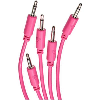 Black Market 3.5mm TS Mini-Jack Plug Patch Cables (75cm/pink/pack of 5) image 3
