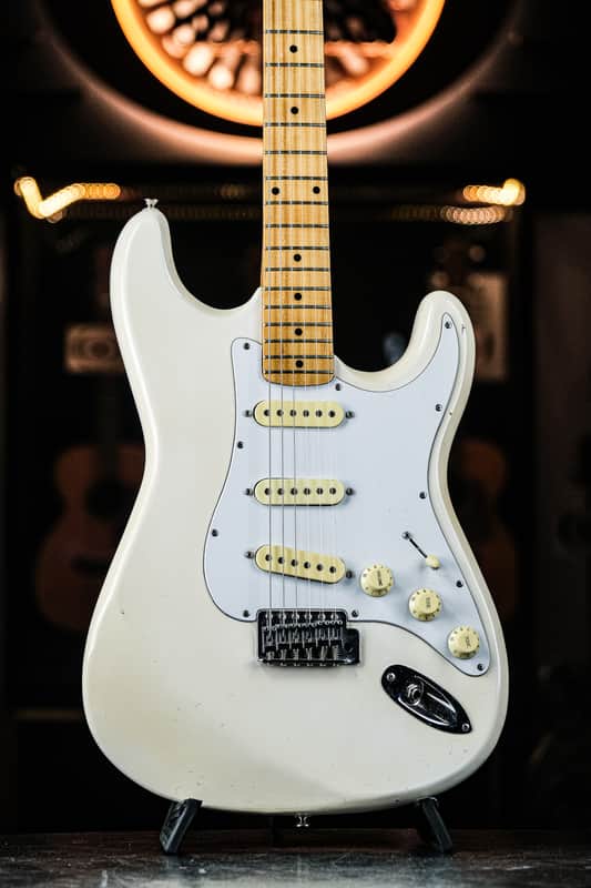 1990s Cort S-style Electric Guitar white / matching headstock image 1