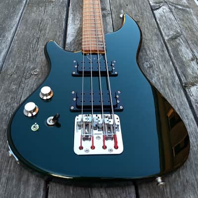 Left Handed Fury Guitars Tornado bass 1990 Dark Green Lefty image 2