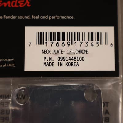 Fender 4-Bolt Vintage-Style Neck Plate "F" (Chrome) image 4