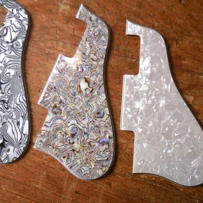 L@@K - - - Lot of 5 New Les Paul Pickguards Black, Pearl, plus 3 Colored Patterns image 3