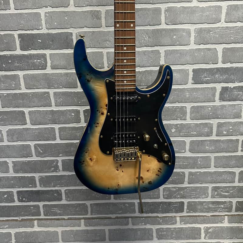 Michael Kelly Custom Collection 60 Burl Ultra Electric Guitar Blue Burl image 1