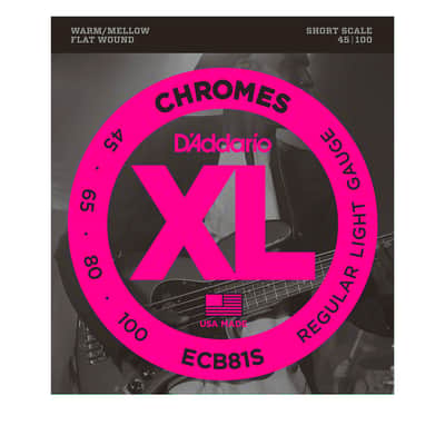 ECB81S Chromes Bass Light 45-100 Short Scale D'Addario image 1